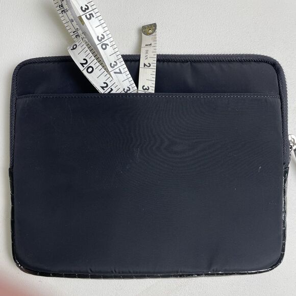 Brighton Patent Leather Nylon iPad Tablet Reader Case Zips With Pockets Black - Picture 2 of 8